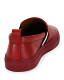 Herald Leather Slip-On Sneaker, Red