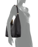Perry Leather Hobo Bag, Black