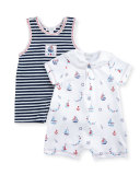 Seven Seas Pima Sailor Shortall, Blue/White, Size 3-24 Months