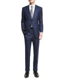 Taylor Birdseye Two-Piece Wool Suit, Navy