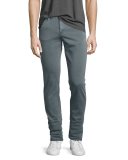 Mick 31" Skinny Jeans with Released Hem, Gray
