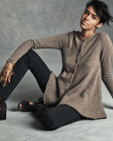 Cozy Crewneck Cardigan, Taupe