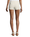 Maera B Crocheted Drawstring Shorts