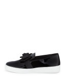 Val Runway Bow Skate Sneaker, Black