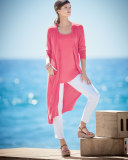 Scoop-Neck A-line Tank, Strawberry, Plus Size  