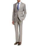Sharkskin Two-Piece Suit, Light Gray