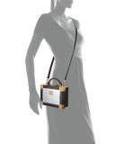 Berlin Odeon Small Trunk Crossbody Bag, Steel/Gray