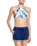 French Terry Beach Shorts, Indigo