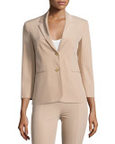 Nopman Two-Button Short Jacket, Amber Beige
