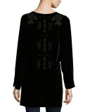 Holland Embroidered Velvet Tunic