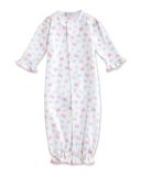 Owfully Cute Printed Pima Convertible Sleep Gown, Pink, Size Newborn-Small