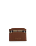 Izzy Horseferry Check Card Case, Tan