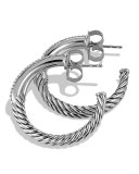 Labyrinth Hoop Earrings with Diamonds