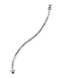 Silver Plate Pyramid Tennis Bracelet