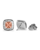 Petite Albion Earrings with Morganite and Diamonds