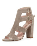ilemi caged suede sandal