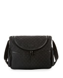 GG Canvas Leather-Trim Diaper Bag