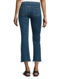 Mid-Rise Cropped Flare-Leg Jeans, Paz