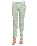 Gingham Check Ankle Pants, Lawn