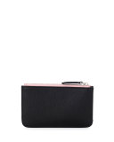 Monster Leather Key Pouch, Pink/Black