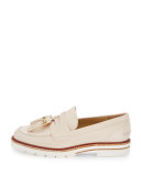 Manila Patent Tassel Loafer, Ivory