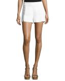 Adele Slit-Hem Stretch-Viscose Shorts, Ivory