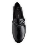 Kevin Men's Patent Wing Formal Loafer, Nero