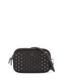 Studded Oval Crossbody Clutch Bag