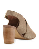 Indo Crisscross Chunky-Heel Sandal