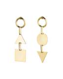 Mismatched Token Drop Earrings
