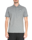 Rottweiler Patch Pique Polo Shirt, Dark Gray