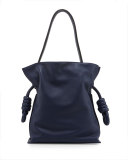 Flamenco Small Knot Bucket Bag, Navy