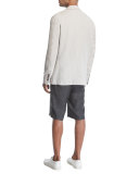 Relaxed Linen-Blend Blazer, Whisper White
