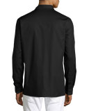 Enlarged Metallic Medusa Sport Shirt, Black