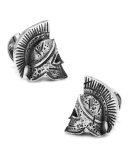 Spartan Helmet Silver Cuff Links