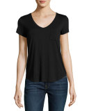 Lynnea Pocket Tee, Black