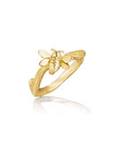 Wonderland 18K Gold Small Stackable Bee Ring, Size 6
