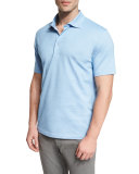 Short-Sleeve Polo Shirt, Sky Blue