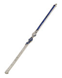 Estate Art Deco Diamond & Sapphire Bow Bracelet