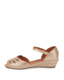 Lilly Moon Demi Wedge d'Orsay Sandal, Gold