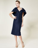 Off-The-Shoulder Sheath Dress, Midnight