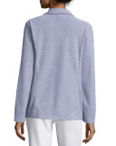 Two-Button Pique Boyfriend Jacket