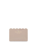 lily avenue patent card holder, porcini/rose taupe