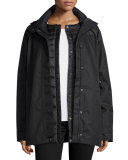3-in-1 Hooded Jacket w/ Down Liner, Black