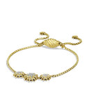 Starburst Three-Station Bracelet with Diamonds in Gold
