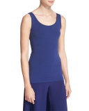 Perfect Jersey Scoop-Neck Tank, Abyss, Plus Size