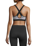 UpRise Crossback Sports Bra (A/B), Black/White