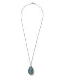 925 Rock Candy Turquoise Pear Pendant Necklace