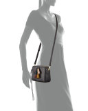 Sofia Mini Tassel Crossbody Bag, Black/Multi