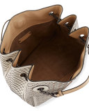 Large Leather Double Shoulder Bag